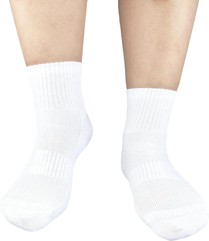 WindCrosser Womens Anti Odor Blister Proof Seamless Breathable Cotton Thin Quarter Crew/Ankle Daily Socks, Size 6-10 - Image 2